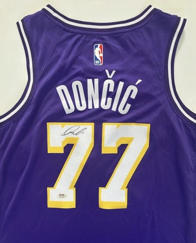 Luka Doncic Signed Autographed 2025 Lakers Statement Jersey Basketball PSA/DNA