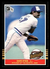 1985 Donruss Highlights #12 Dave Stieb PITCHER OF THE MONTH [NM] [Base Set Card]