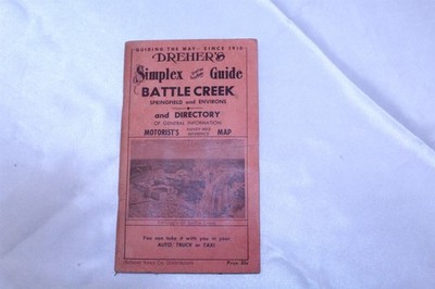  1970 Battle Creek Street & House Number Guide Fold Out Map Vintage Collectible