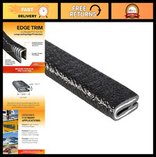 Flexible Edge Trim Protector - 25ft Black PVC, Fits 1/16" Edges, Gripping Finger