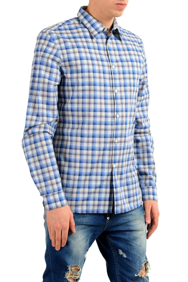 Camisa de vestir de manga larga a cuadros Prada para hombre talla 15,5 16 16,5 Foto 2 de 4