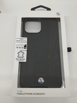 BMW , MOBILE PHONE CASE, IPHONE 13 PRO MAX, REAL LEATHER  ,NEW