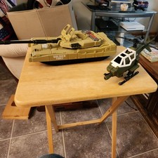 Special Forces Tan Tank  Helicopter Military Vehicle Toy Lights and Sounds Work