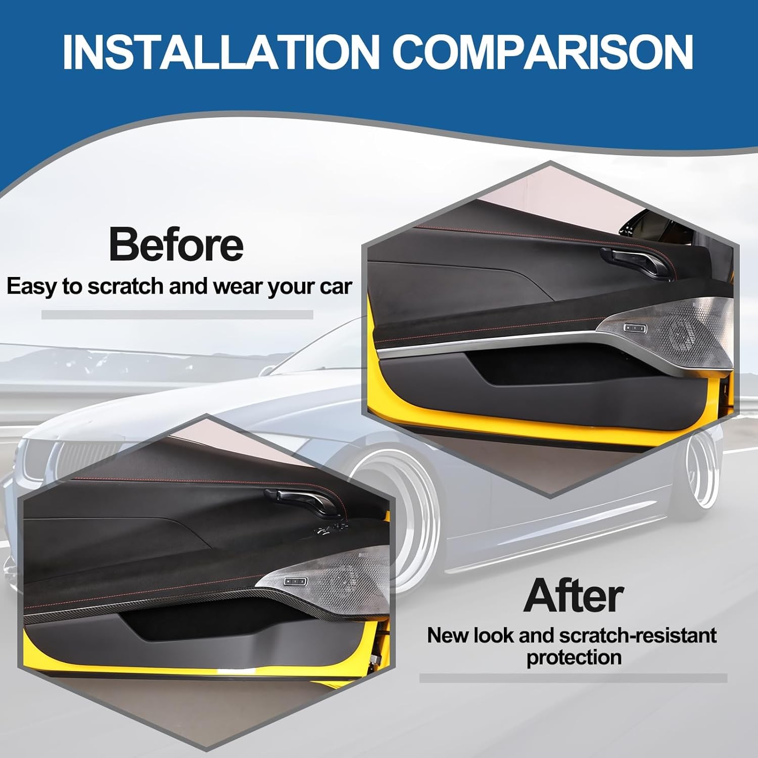 Dry Carbon Car Door Lower Panel Strip Decorative Trim For Lotus Emira 2021-2024