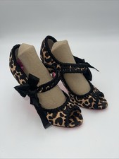 Betsey Johnson Heels Women Brown Leopard Prin...
