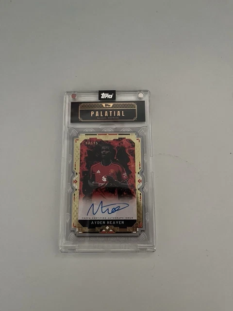 Topps Palatial Ayden Heaven Deluxe Auto 02/15 On Card Manchester United