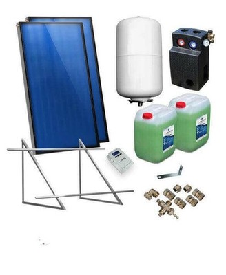 Solarpaket Flachkollektoren AMX2.38 4.78 m² für Flachdach