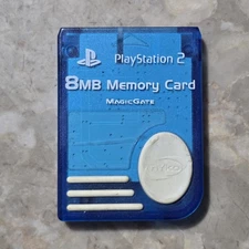 Vintage Playstation 2 Nyko Magic Gate 8MB Transparent Blue Memory Card