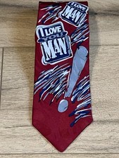 Budweiser Anheuser Busch BUD LIGHT 1996 I LOVE YOU MAN Mens Tie Vintage USA