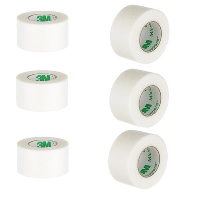 3M Micropore medizinisches Tape 6 Rollen 2,5 cm x 9,1 m Papierpflaster Wimpern