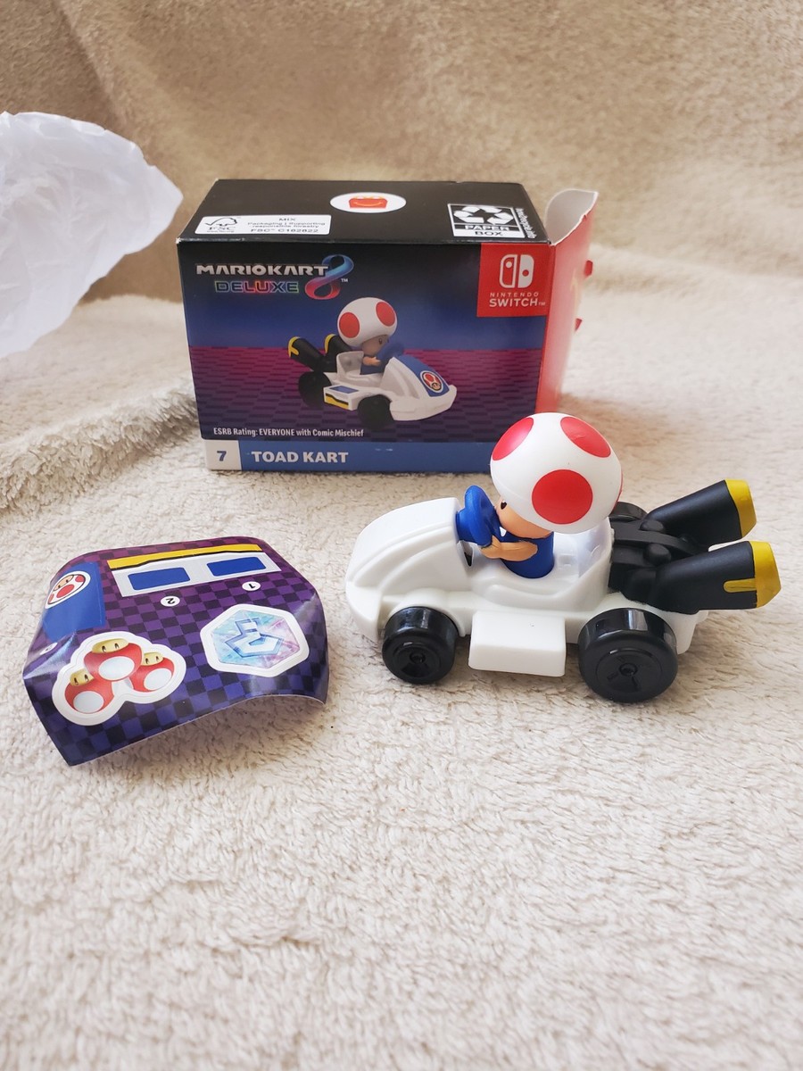 2024 McDonalds Happy Meal Mario Kart Deluxe #7 Toad Kart- New