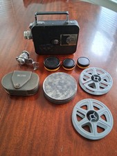 Vintage 1940s Cine Kodak 8 Model 60 Camera Lot Lenses Filter Reels Light Meter