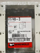 Wiremold V5748-3 3 Gang Ivory Switch & Receptacle Box