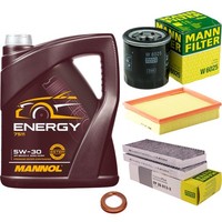 Mann Inspektionspaket 5L Mannol Energy 5W-30 FüR Renault Latitude 2.0 16V Eco2