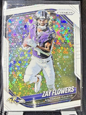 2025 Panini Prizm - Zay Flowers #106 White Disco Prizm Baltimore Ravens