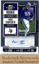 2023 Panini Contenders #170 Andre Carter II Auto Rookie Ticket