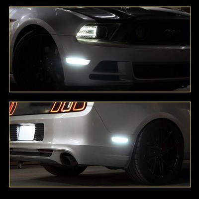 4X White Side Marker Signal Lights Set For Mustang Base GT Boss 302 2010-2014 EV