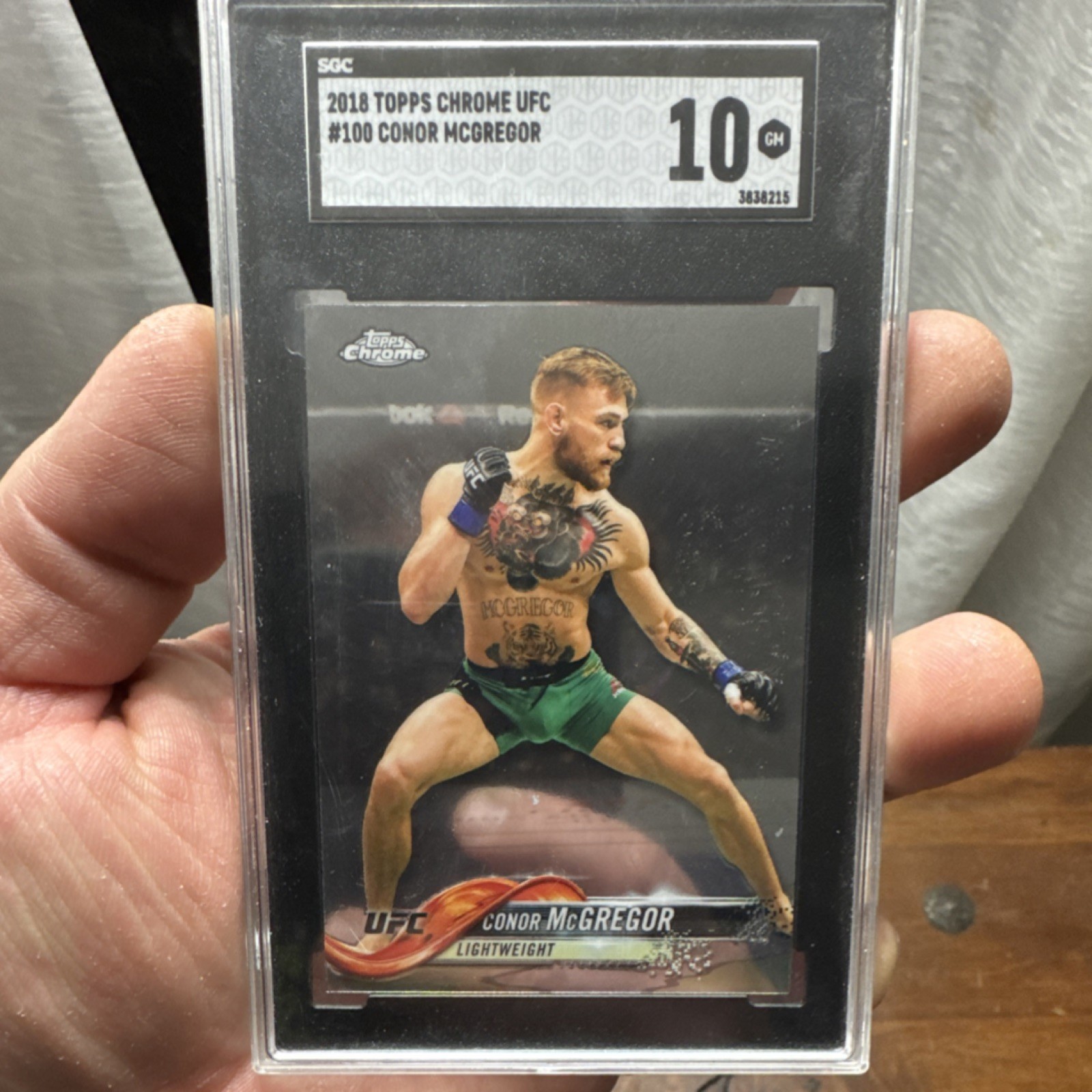 Topps Chrome UFC Conor McGregor #100 SGC 10 Base Set 2018 Mixed Martial Arts