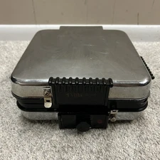 VillaWare Belgian Waffle Maker Multi Baker 6150 Chrome Cleaned Tested Works