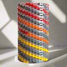 Warm Colors Modular Vase – Built with LEGO®-Compatible Bricks