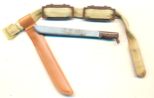 G.I. JOE JUNGLE BELT MACHETE  CANTEEN  SNAKE BITE WATER PURIFICATION KIT & TRAP