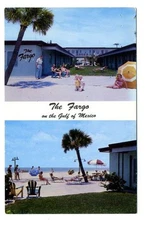 The Fargo Motel Postcard On The Gulf of Mexico in Saint Petersburg Florida 