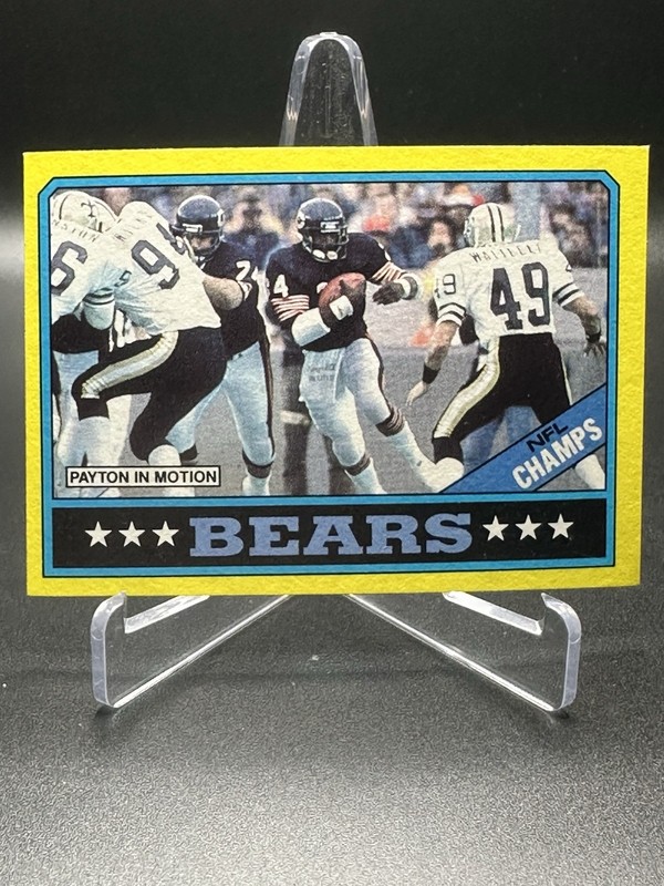 1986 Topps - Walter Payton #9 D* on Copyright Line