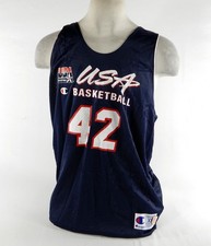 1990s Team USA Basketball #42 Game Issued Navy Practice Jersey 2XL DP70315