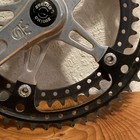 Vintage Sugino Mighty Model 49-8 Crankset 171mm Black Drilled Chainrings 52/42 — photo 6
