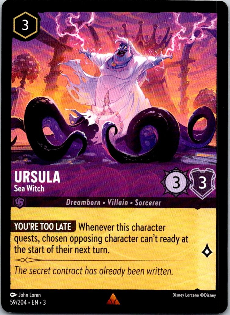 Ursula - Sea Witch - 59/204 - Into the Inklands - Lorcana - NM - B3G1