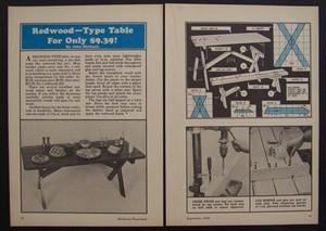 Sturdy Picnic Table and Benches How-To Build PLANS Wooden 30"x72"
