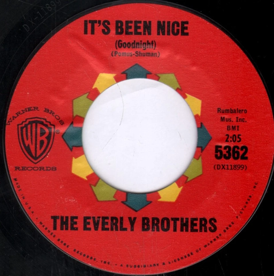 Everly Brothers I'm Afraid 7" vinyl USA Warner Bros. 1963 5362 - Image 2 of 2
