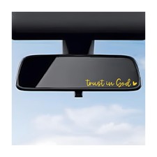 DXNQ 2 PCS Trust in God Rearview Mirror Decals, Automotive Vinyl Rear View