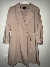 Lumiere Women s Tan Trenchcoat Dress Size Lar...