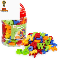 Coogam Magnetic Letters Numbers Alphabet Fridge Magnets Small, Colorful