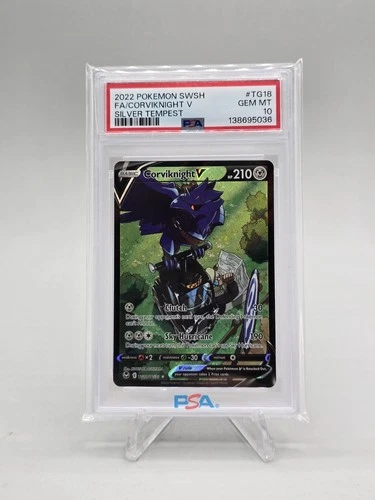 2022 Pokemon Corviknight V #TG18 Silver Tempest Trainer Gallery PSA 10