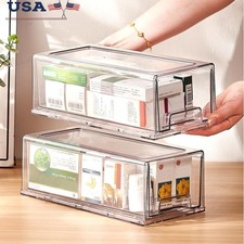 Multilayer Storage Organizer Box Medications Crafts Supplies Easy Clean PET New