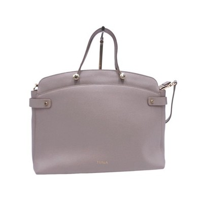 FURLA Agata Shoulder Bag Gray Used Ladies From Japan