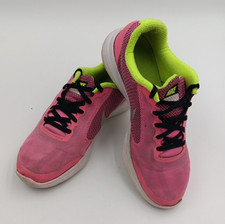 Nike Girls' Revolution 3 Running Shoe Youth 6Y Pink,Yellow, Sneakers 819416-601