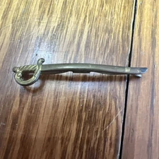 Vintage Golden Sword Shirt Collar Clasp Not Marked. Tie Bar Toe Clip