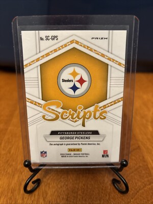 2024 Panini Mosaic George Pickens Scripts Prizm Auto Pittsburgh