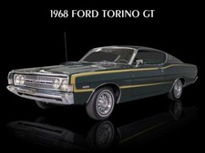 1968 Ford Torino Gt New Metal Sign 12x16 Ships Free