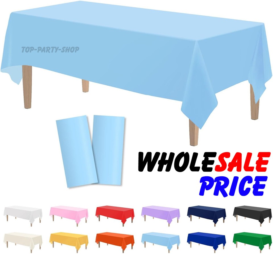Large Plastic Rectangle Table Cover Cloth Wipe Clean Party Table Cover