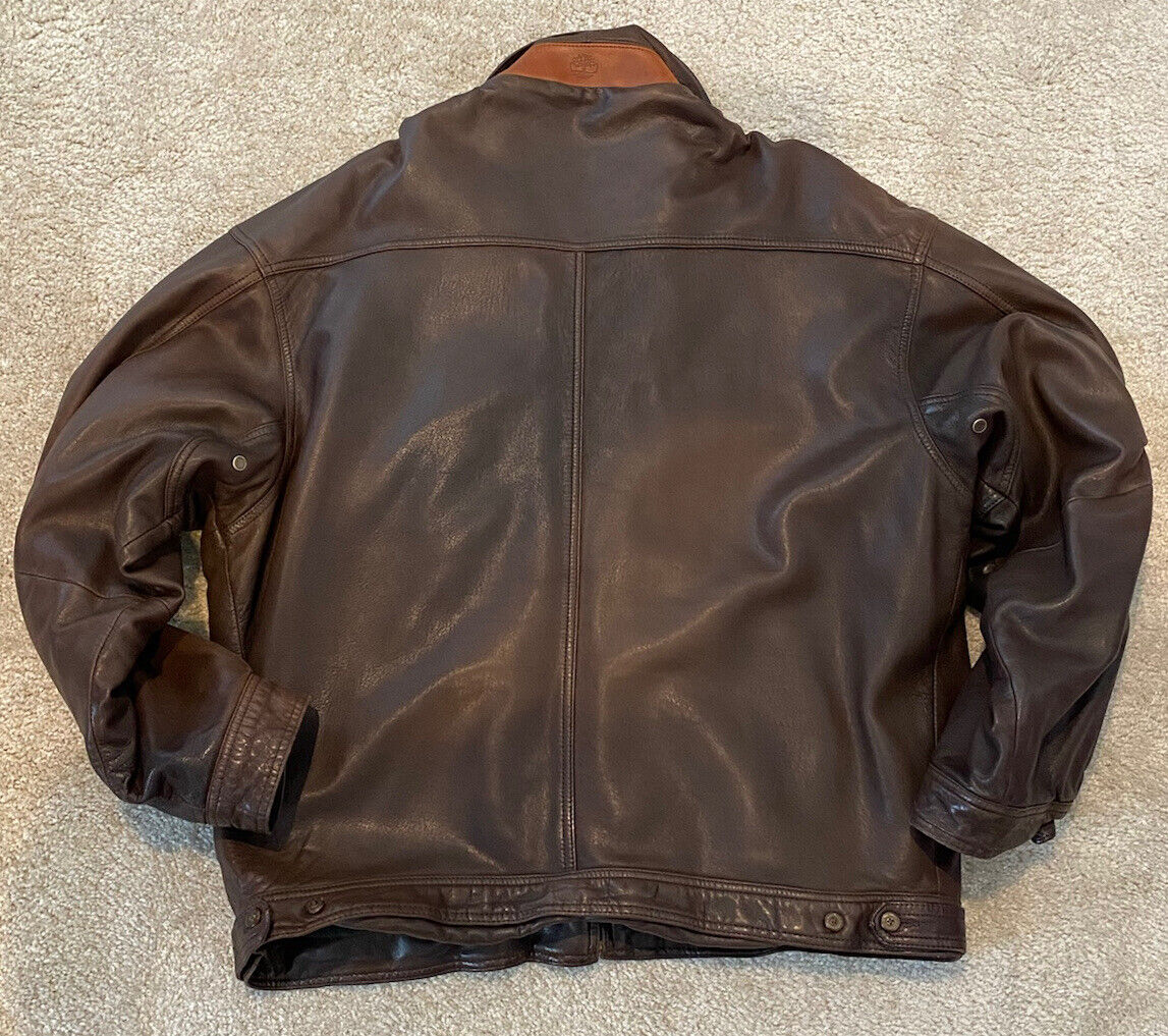 Timberland Super Vintage Weathergear XL Leather Jacket Super Timberland Super Vintage Weathergear XL Leather Jacket Super