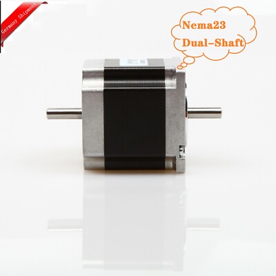 Nema 23 Stepper Motor 180 oz-in 2A 56mm φ6.35mm Dual Shaft 23HS6620B 3D Printer