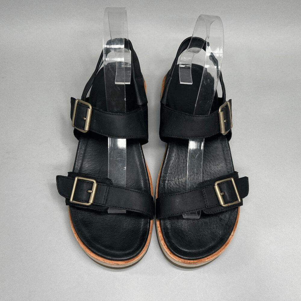 Merrell Juno sandali donna taglia 8 neri pelle fibbia infradito slingback