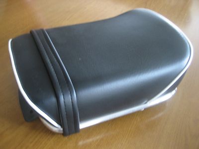 VINTAGE BMW R24-R69S BREADLOAF SEAT, DENFELD SHAPE, FENDER MOUNT W/HARDWARE  NEW