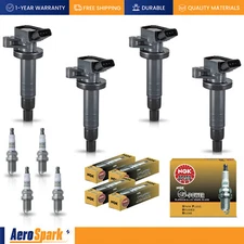 4 Ignition Coil & 4 NGK Platinum Spark Plug for Toyota Corolla Matrix 1.8L UF247