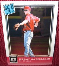 2016 DONRUSS OPTIC #61 JEREMY HAZELBAKER RATED ROOKIE
