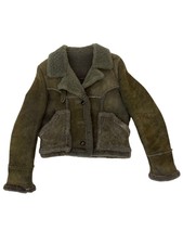 Exclusive Baez Lamb Skin Women Green Jacket Size Small